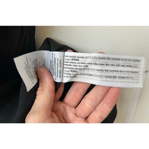 Abercrombie & Fitch Black Swing Dress Size Large Pleated Boho - Picture 9 of 9